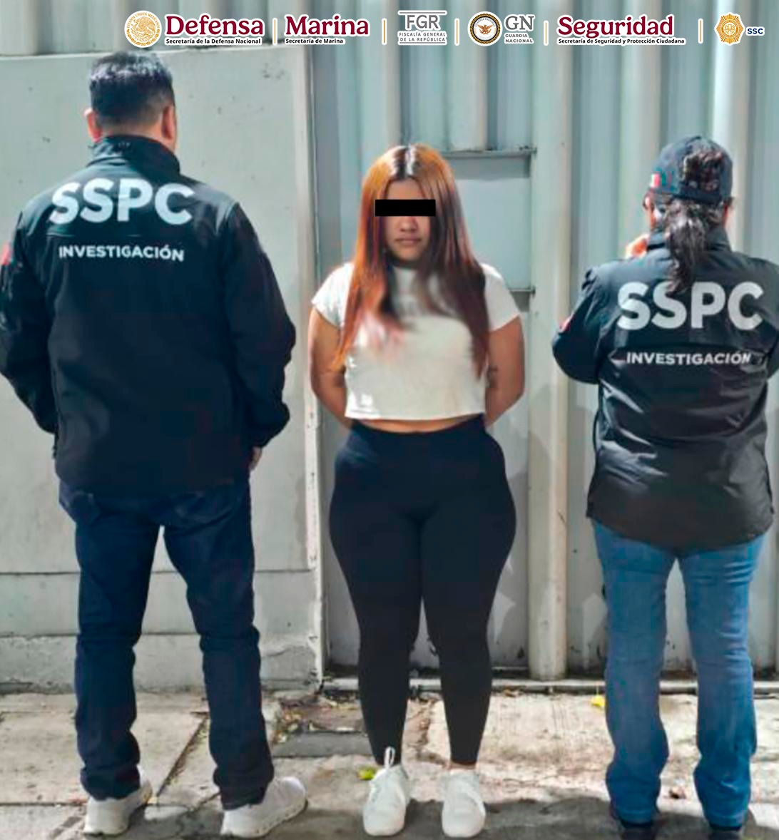 En la Ciudad de México, detienen a una mujer integrante de un grupo delictivo transnacional
